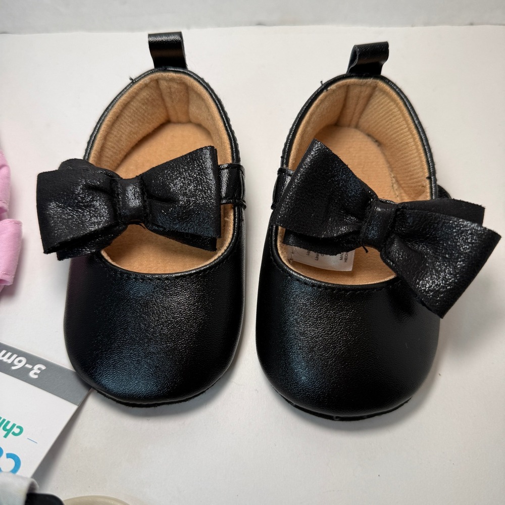 Carters Baby Girl Shoes Bundle Sandals Unbranded Mary Janes 0-12M 3 Pairs NEW - Picture 4 of 6